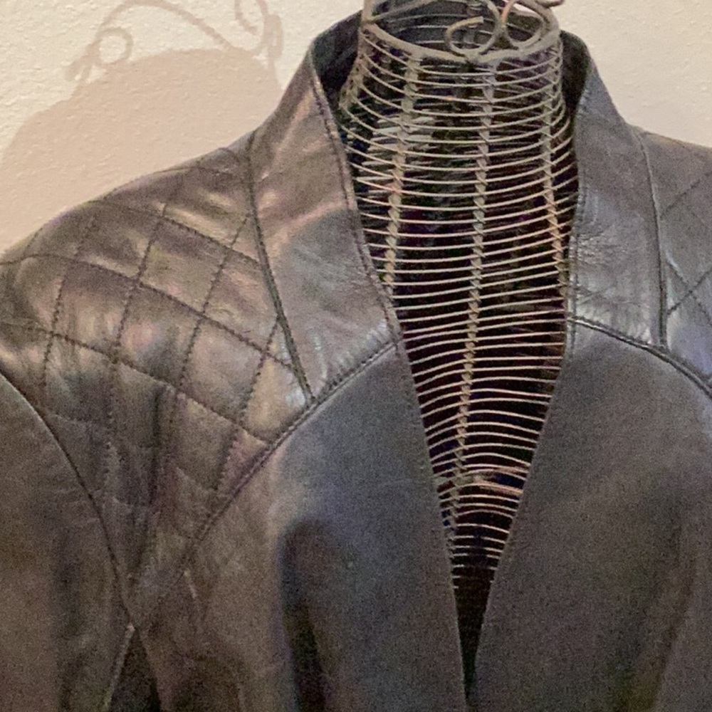 Halogen Black Leather Jacket Size Medium. New Wit… - image 7